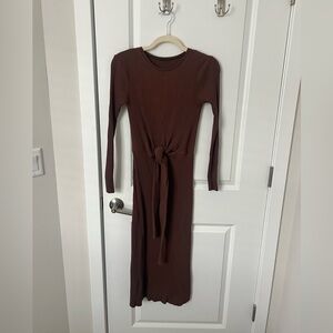 Zara stretchy ribbed midi dress